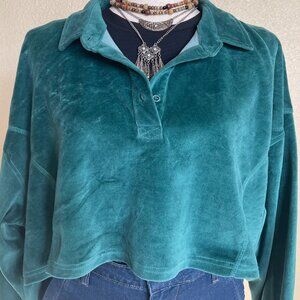 Couture / light velour luxury womens top (UK 16 is US 12)